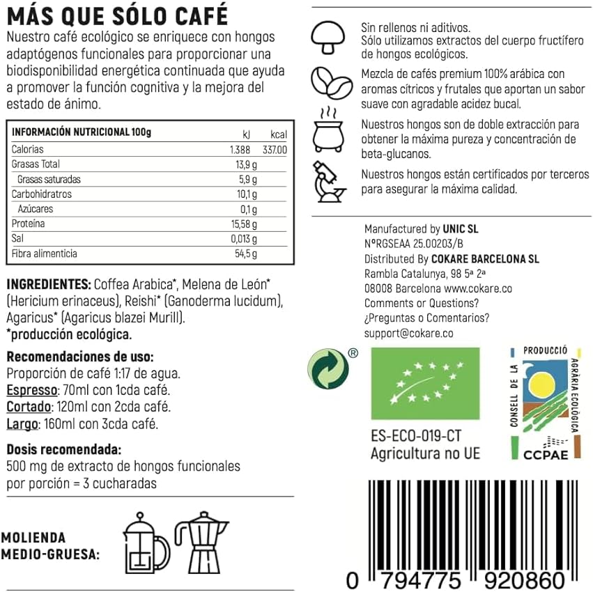 Focus Coffee with Organic Mushroom Adaptogens: Lion’s Mane, Agaricus & Reishi (Medium-Fine) NHjBJn4V